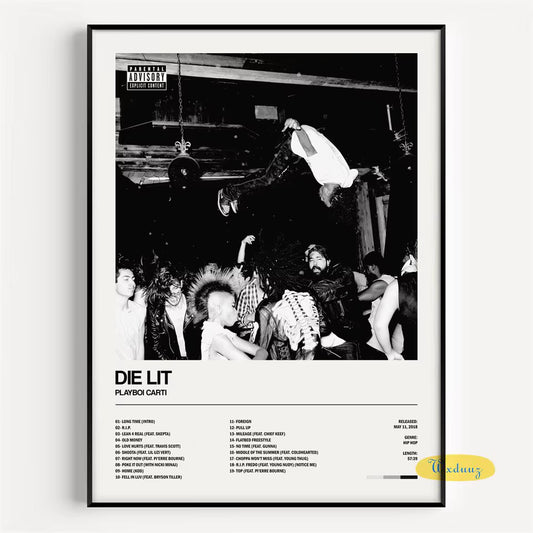 PlayBoi Carti Die Lit Canvas Poster